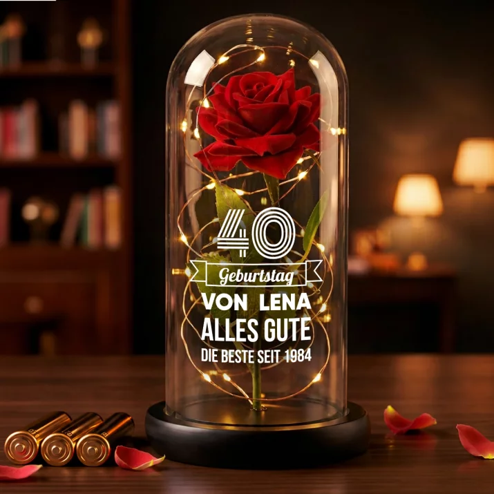 Alles Gute - Ewige Rose Im Glas