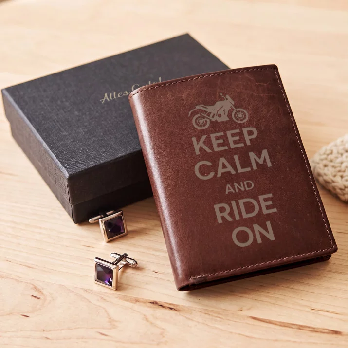 Ride on - Leder Portemonnaie für Herren