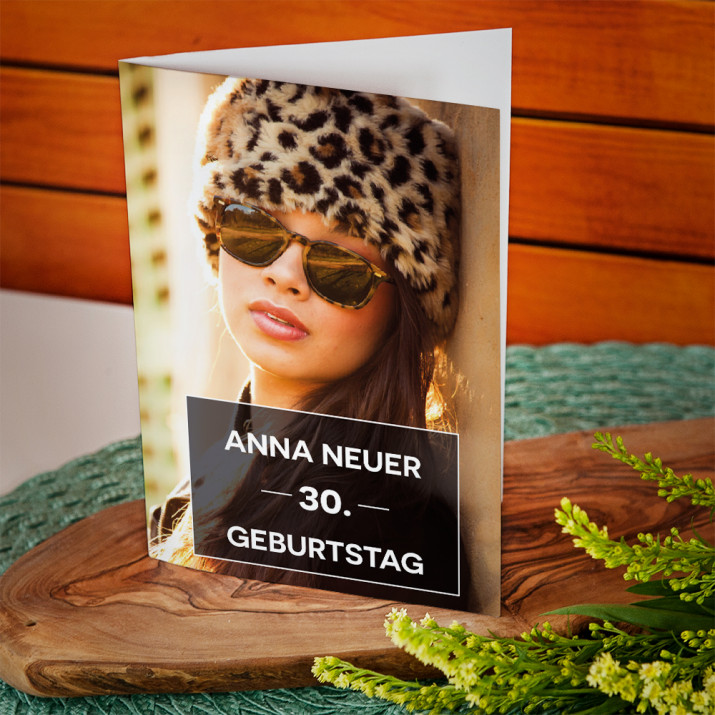 30. Geburtstag Foto - Glückwunschkarte