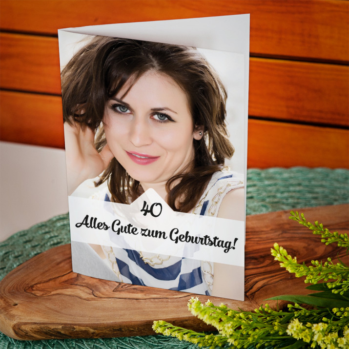 40. Geburtstag Foto - Glückwunschkarte