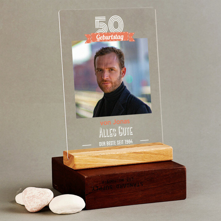 50 Geburtstag Alles Gute - Druck auf Acrylglas