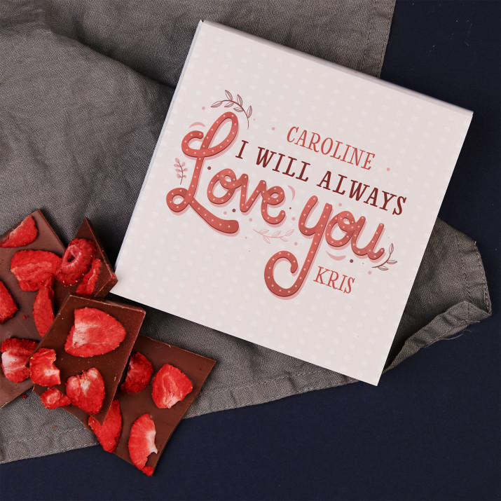 Always love you - Schokolade mit Erdbeeren