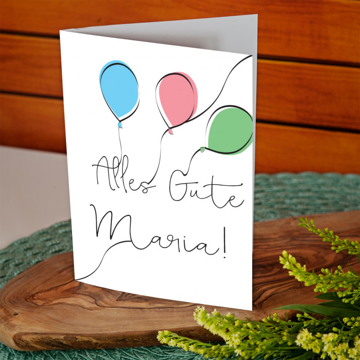 Luftballons - Glückwunschkarte