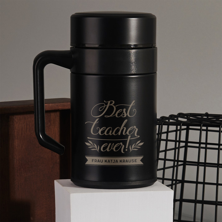 Best teacher ever - Thermobecher mit Henkel
