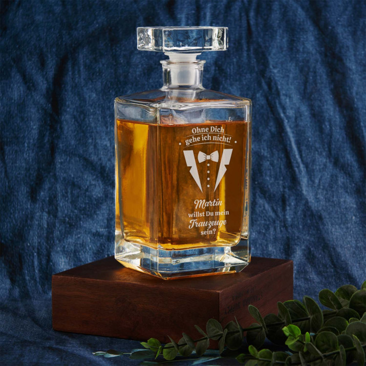 Ohne dich gehe ich nicht Er - Whiskykaraffe mit Gravur 0,7L Ohne dich gehe ich nicht Er - Whiskykaraffe mit Gravur 0,7L