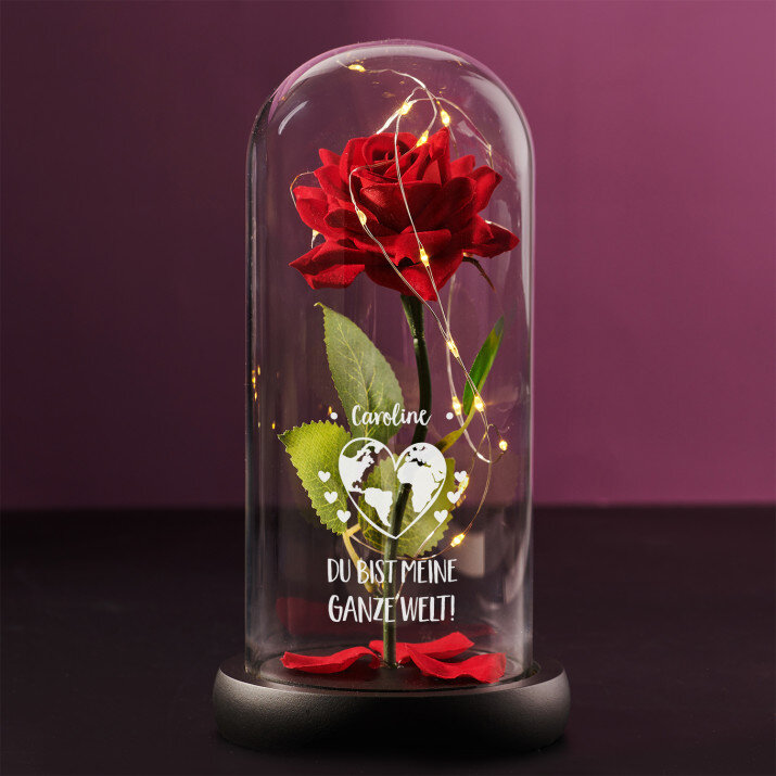 Ganze Welt - Ewige Rose Im Glas