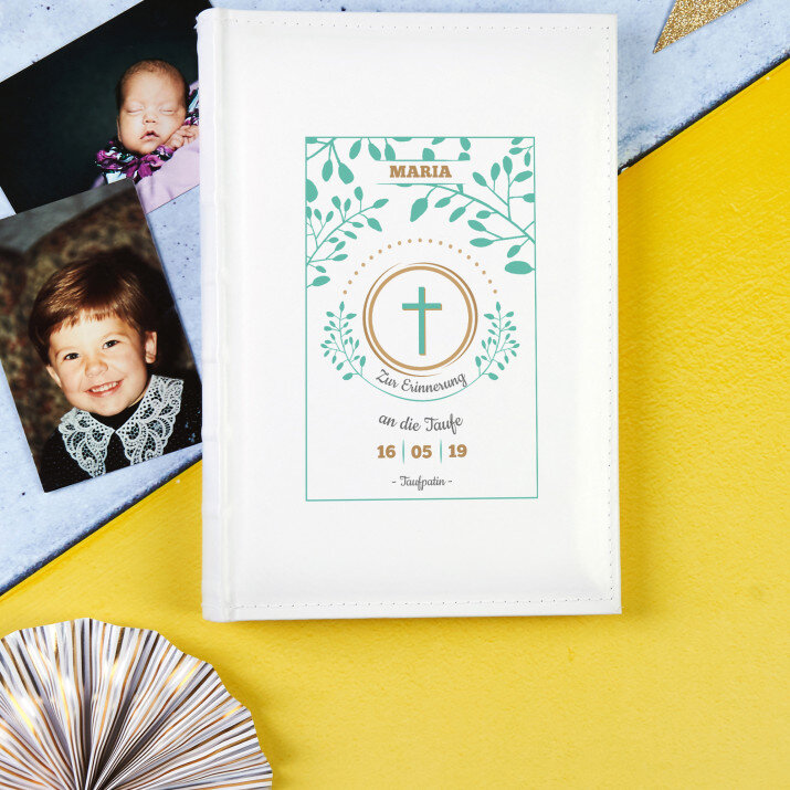 Taufe Zweige - personalisiertes Fotoalbum