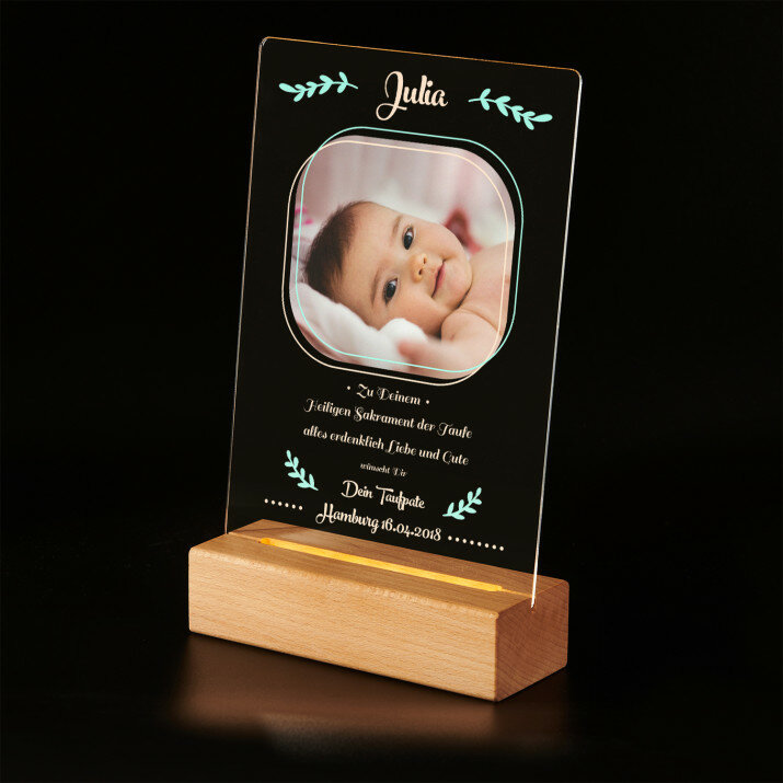 HEILIGE TAUFE - Druck auf Acrylglas mit LED Beleuchtung