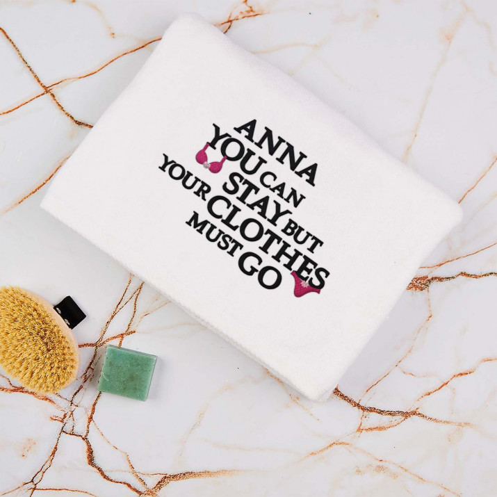 Clothes must go - Handtuch mit Stickerei Clothes must go - Handtuch mit Stickerei