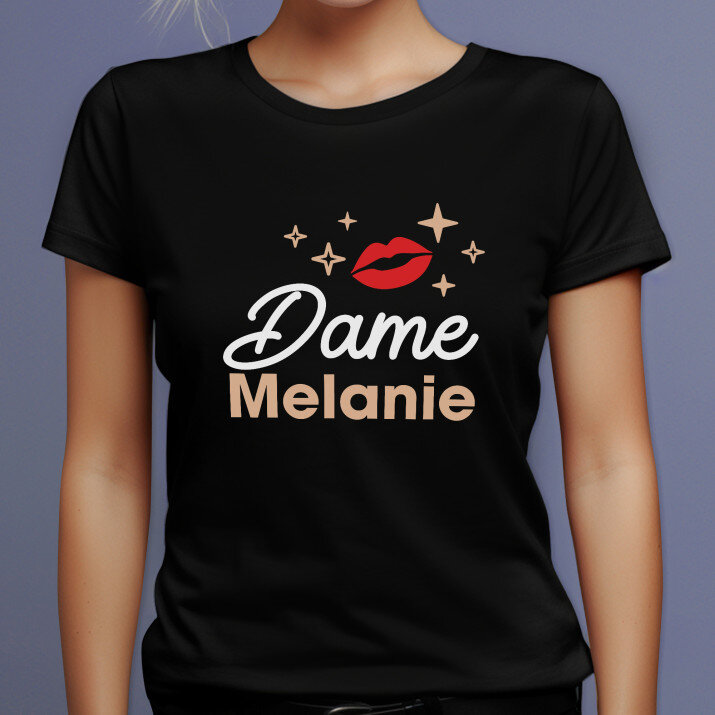 Dame - Schwarzes T-Shirt für Damen