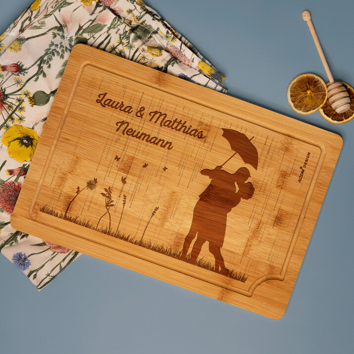 Singin` in the rain - Schneidebrett mit Gravur