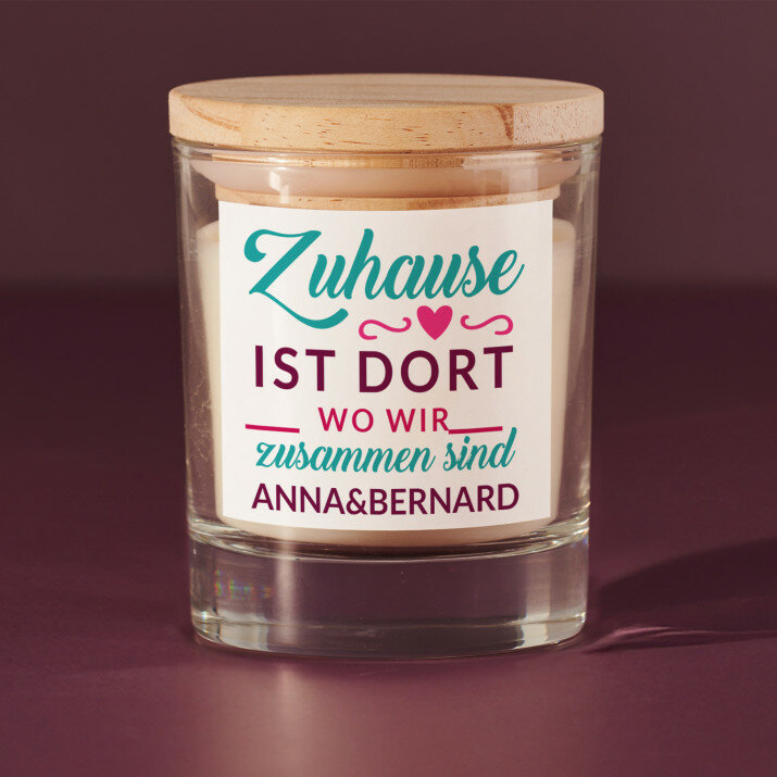 Zuhause ist dort - Duftkerze