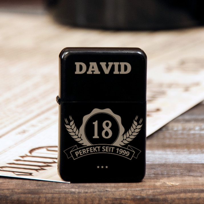Perfekt seit - Feuerzeug mit Gravur