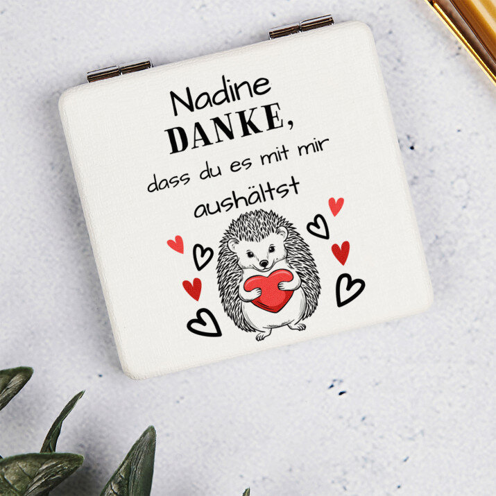 Danke, dass du es mit mir aushältst - Taschenspiegel