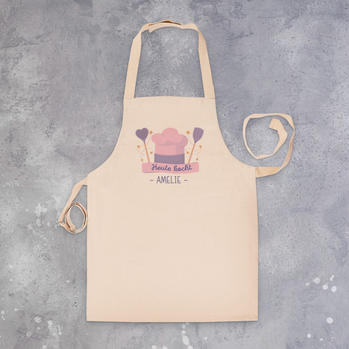 Heute kocht - Mädchen - Kochschürze für Kinder