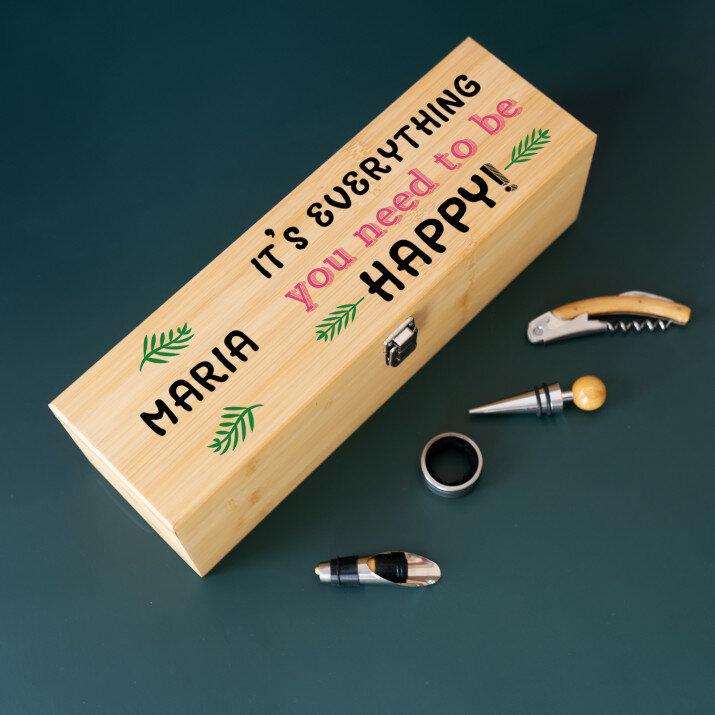 Everything you need - Weinkiste mit Zubehör