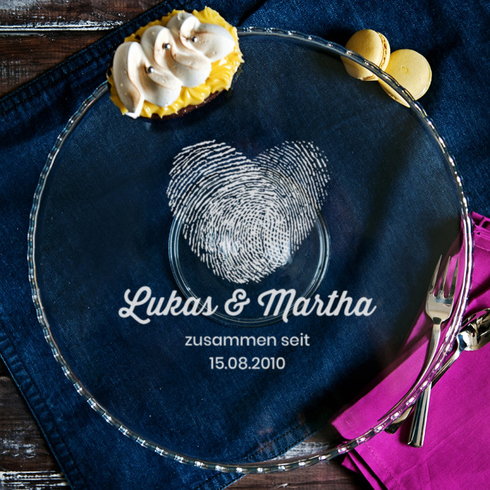 Fingerprints - Tortenplatte