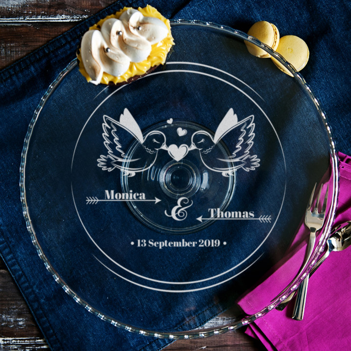 Tauben - Tortenplatte