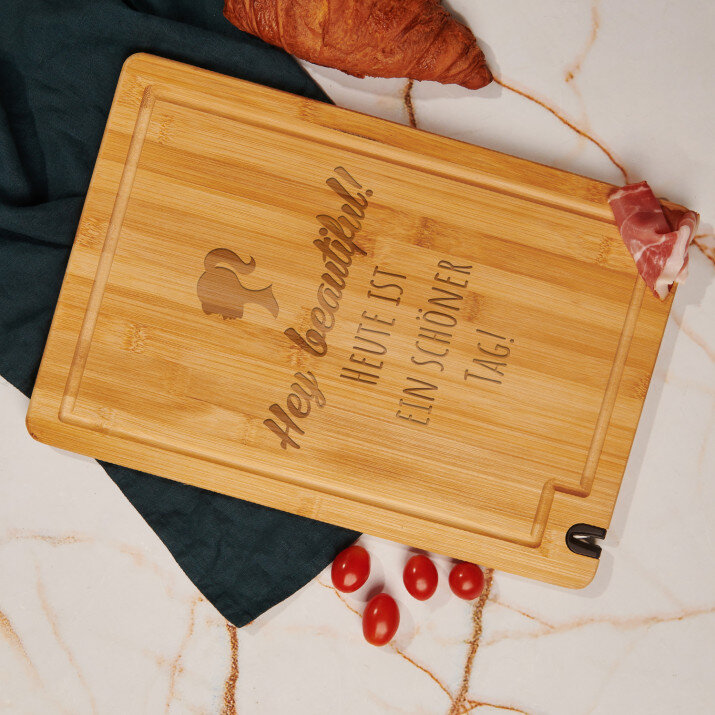 Hey Beautiful - Schneidebrett mit Gravur Hey Beautiful - Schneidebrett mit Gravur