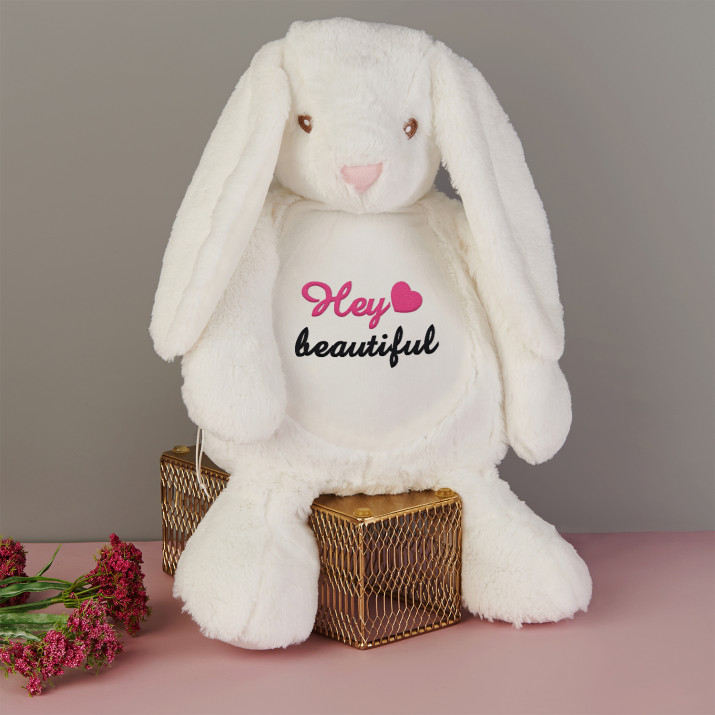 Hey beautiful - Maskottchen mit Stickerei