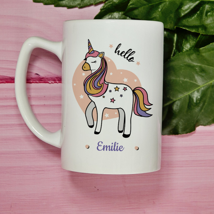 Hello unicorn - personalisierte Tasse