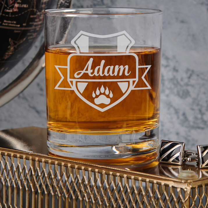 Wappen + Name - Whiskyglas Wappen + Name - Whiskyglas