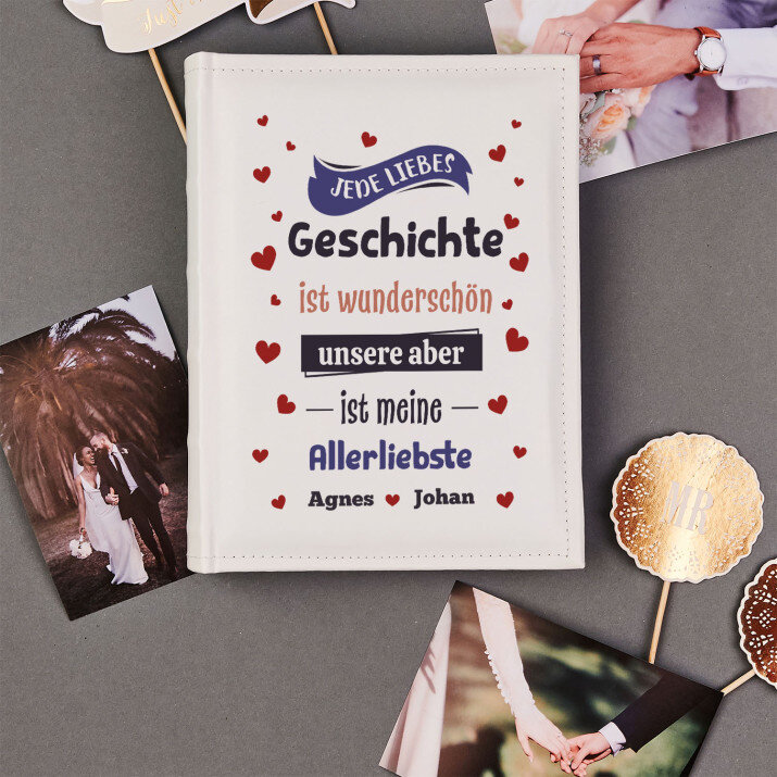 Liebesgeschichte - personalisiertes Fotoalbum