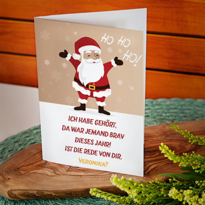 Ho ho ho - Glückswunschkarte