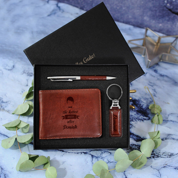 Hottest Man - Geschenkset mit Portemonnaie