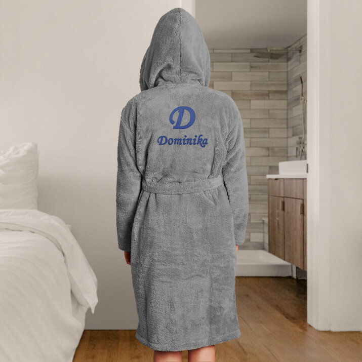 Initiale Name - Bademantel mit Kapuze