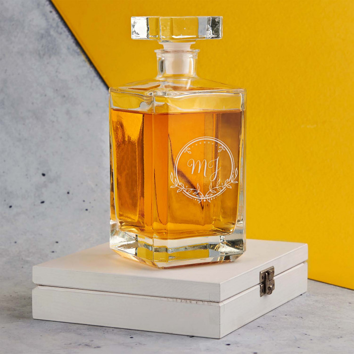 Initialen 2 - Whiskykaraffe mit Gravur 0,7L