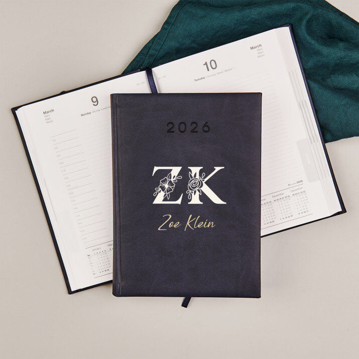 Initialen Vorname Nachname floral - Kalender