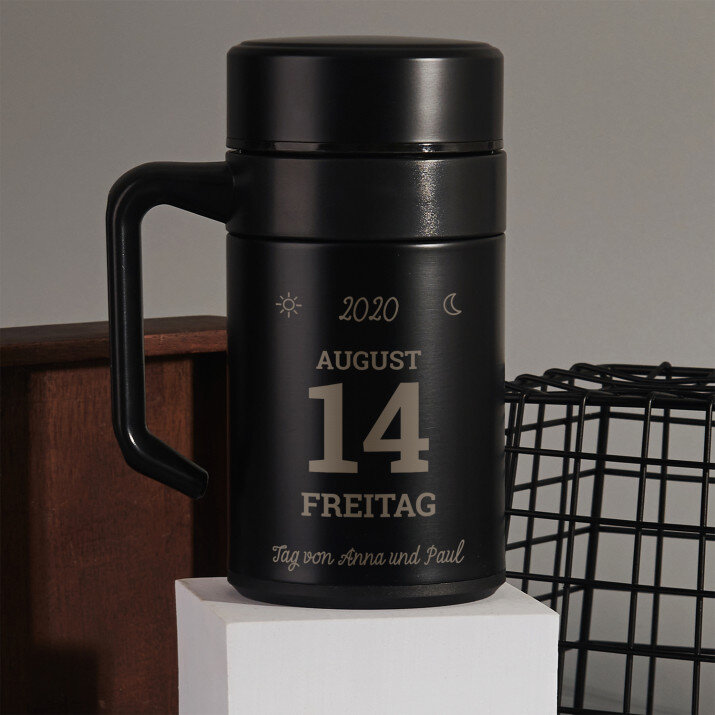 Seite kalender - Thermobecher mit Henkel