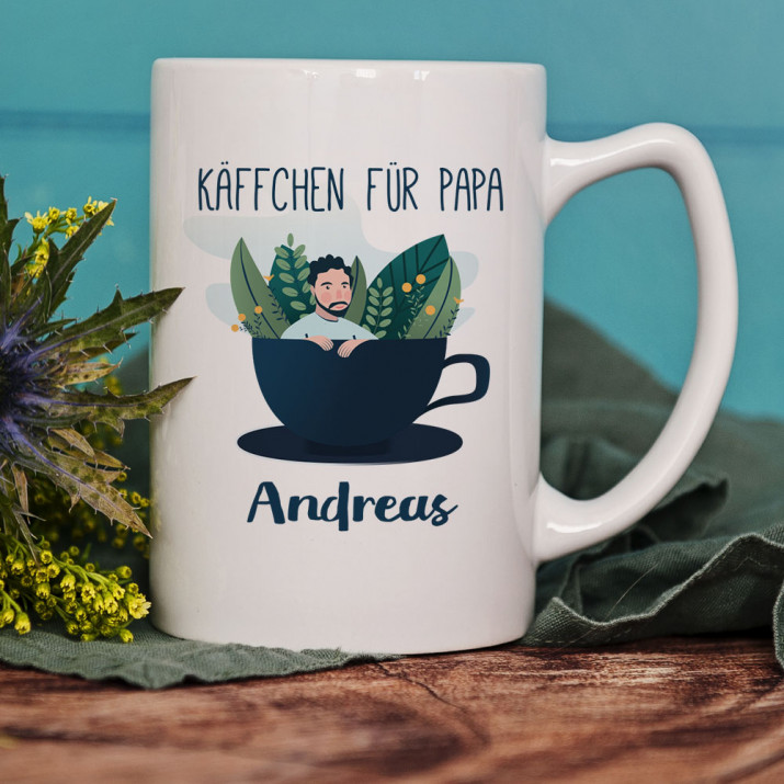 Käffchen für Papa - Personalisierte Tasse