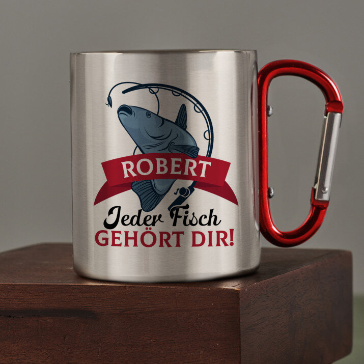 Jeder fisch gehört dir! - Karabinerbecher