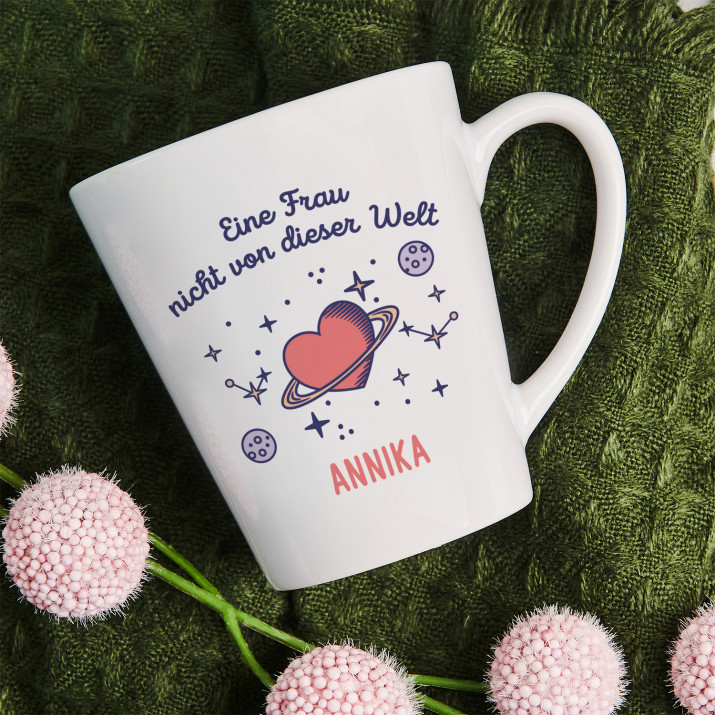 Frau nicht von dieser Welt - personalisierte Tasse