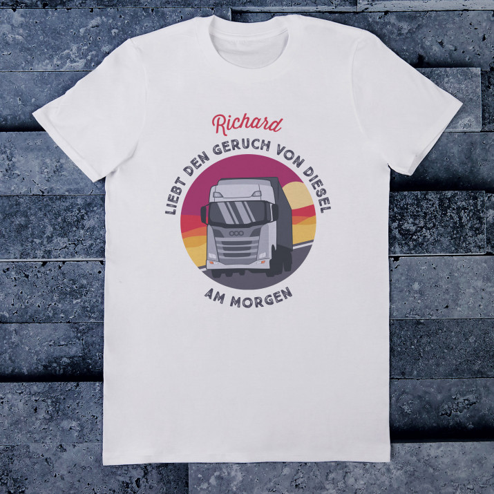 Liebt den Geruch von Diesel am Morgen - T-Shirt mit Aufdruck für Herren
