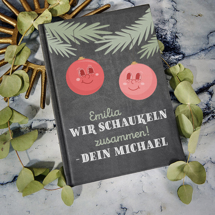 Wir schaukeln zusammen - Notizbuch A5 mit Aufdruck