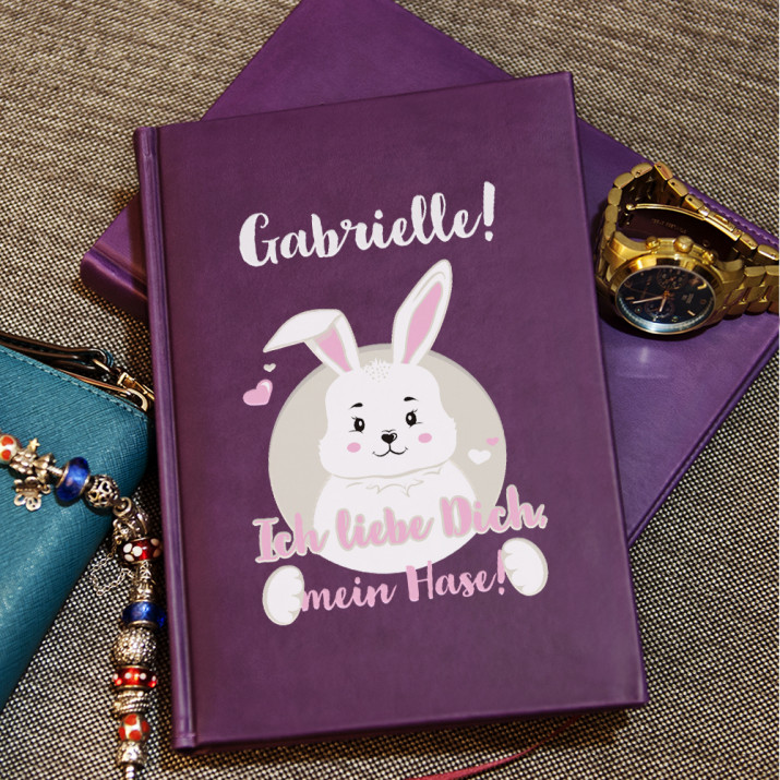 Ich liebe Dich, Mein Hase - Notizbuch A5 mit Aufdruck