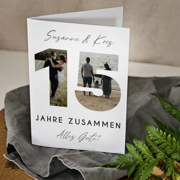 Jahre zusammen anzahl - Glückwunschkarte