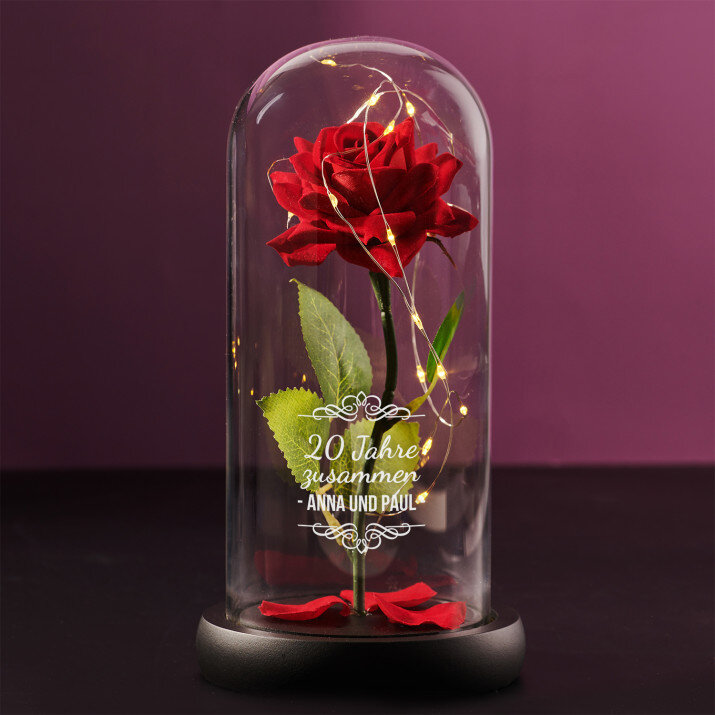 Jahre zusammen - Ewige Rose Im Glas Jahre zusammen - Ewige Rose Im Glas