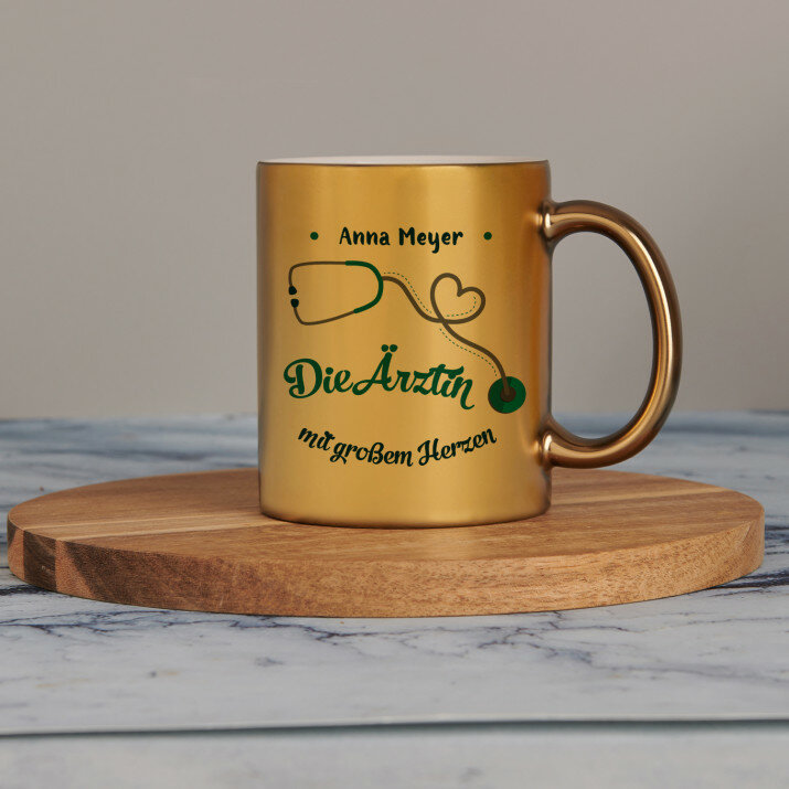 Ärztin mit großem herzen - Goldbecher