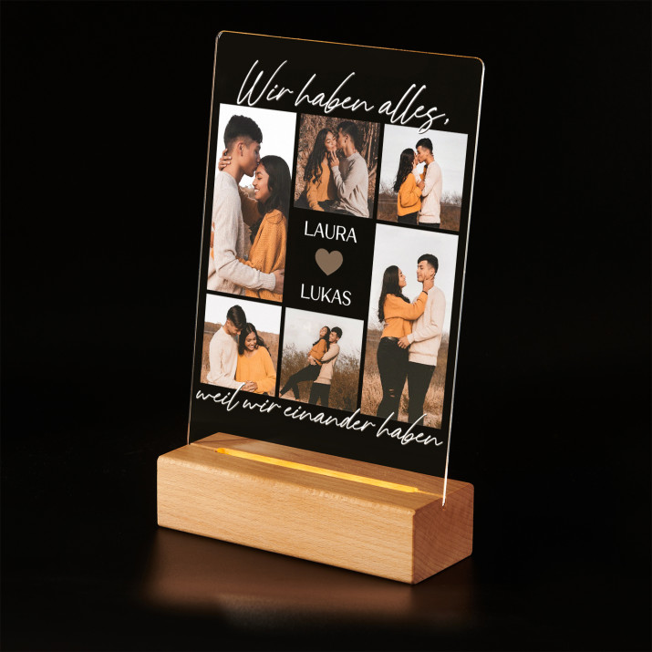 Wir haben alles - Druck auf Acrylglas mit LED Beleuchtung