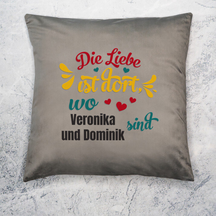 Liebe ist dort - Kissen Liebe ist dort - Kissen