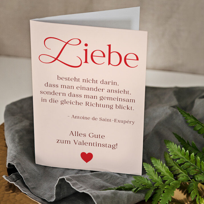 Liebe Zitat - Glückwunschkarte