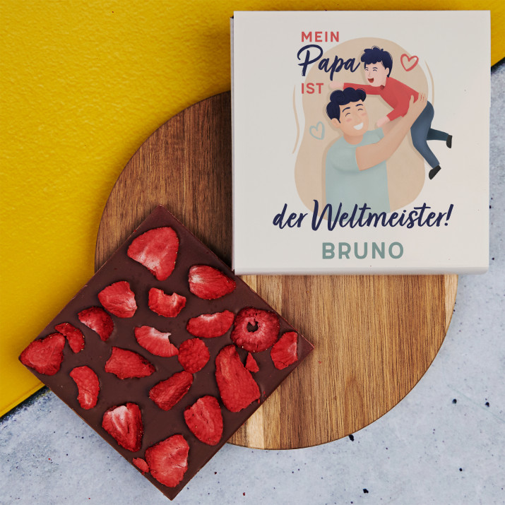 Weltmeister - Schokolade mit Erdbeeren