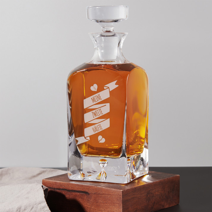 Meine zweite Hälfte - Whiskykaraffe mit Gravur Meine zweite Hälfte - Whiskykaraffe mit Gravur