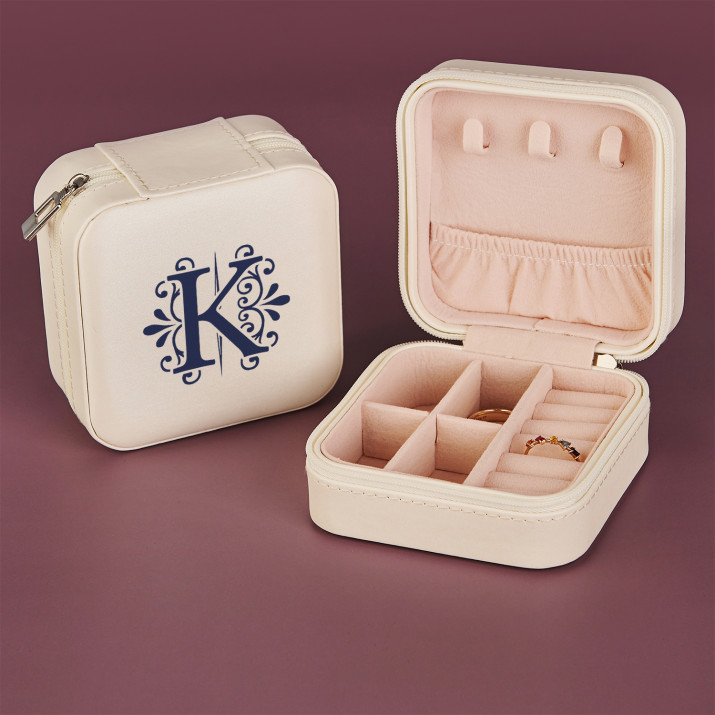Monogramm - Reise Schmuckkästchen