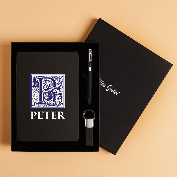 Monogram - Set mit Notizbuch
