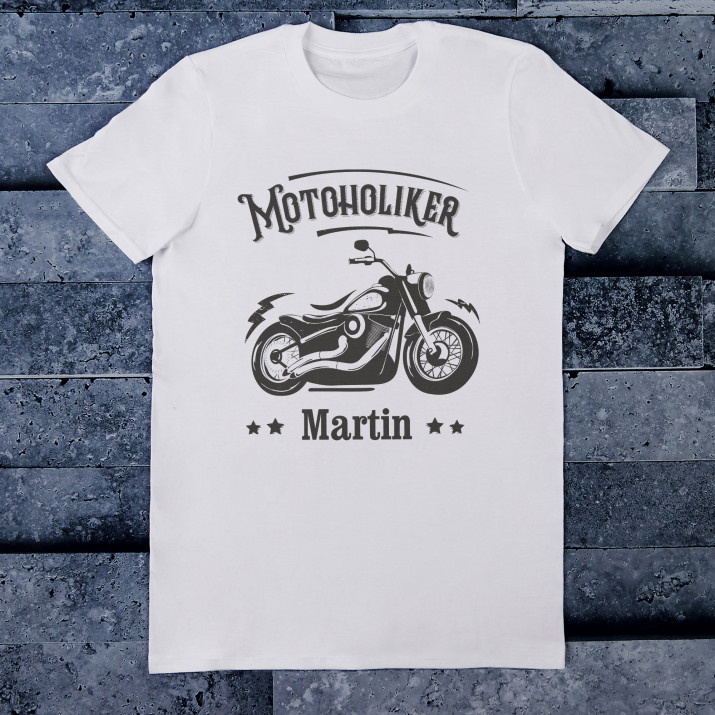 Motoholiker - T-Shirt mit Aufdruck für Herren